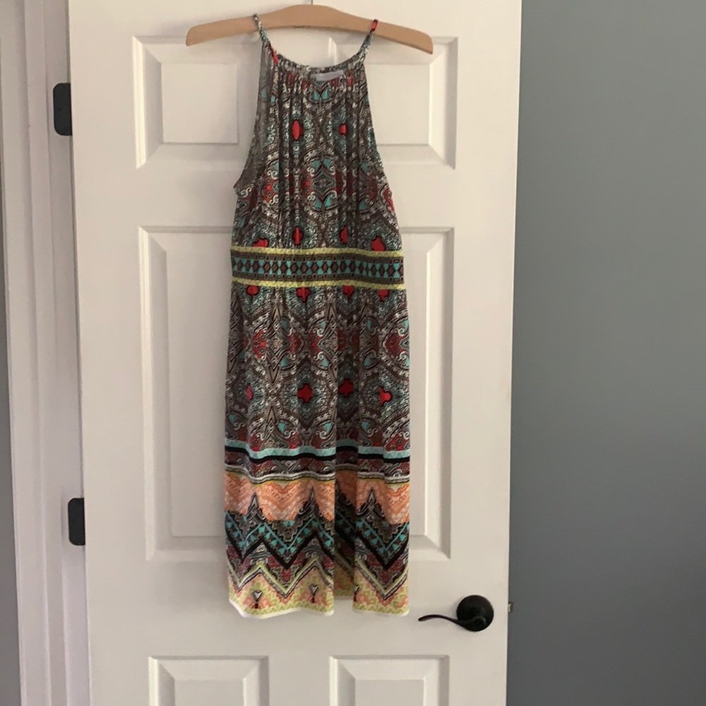London Times summer dress with keyhole back.